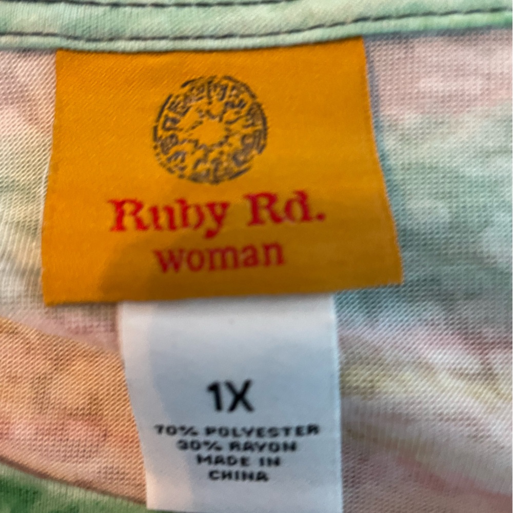 Ruby Rd. Multicolor Striped Tunic with Studded Neckline - Picture 7 of 7